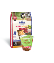 bosch MINI ADULT Lamb & Rice 3kg + Fruitees su putpele 200g
